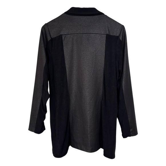 Travelers by Chicos Black Open Cardigan Jacket Size 8/10 - Picture 5 of 8